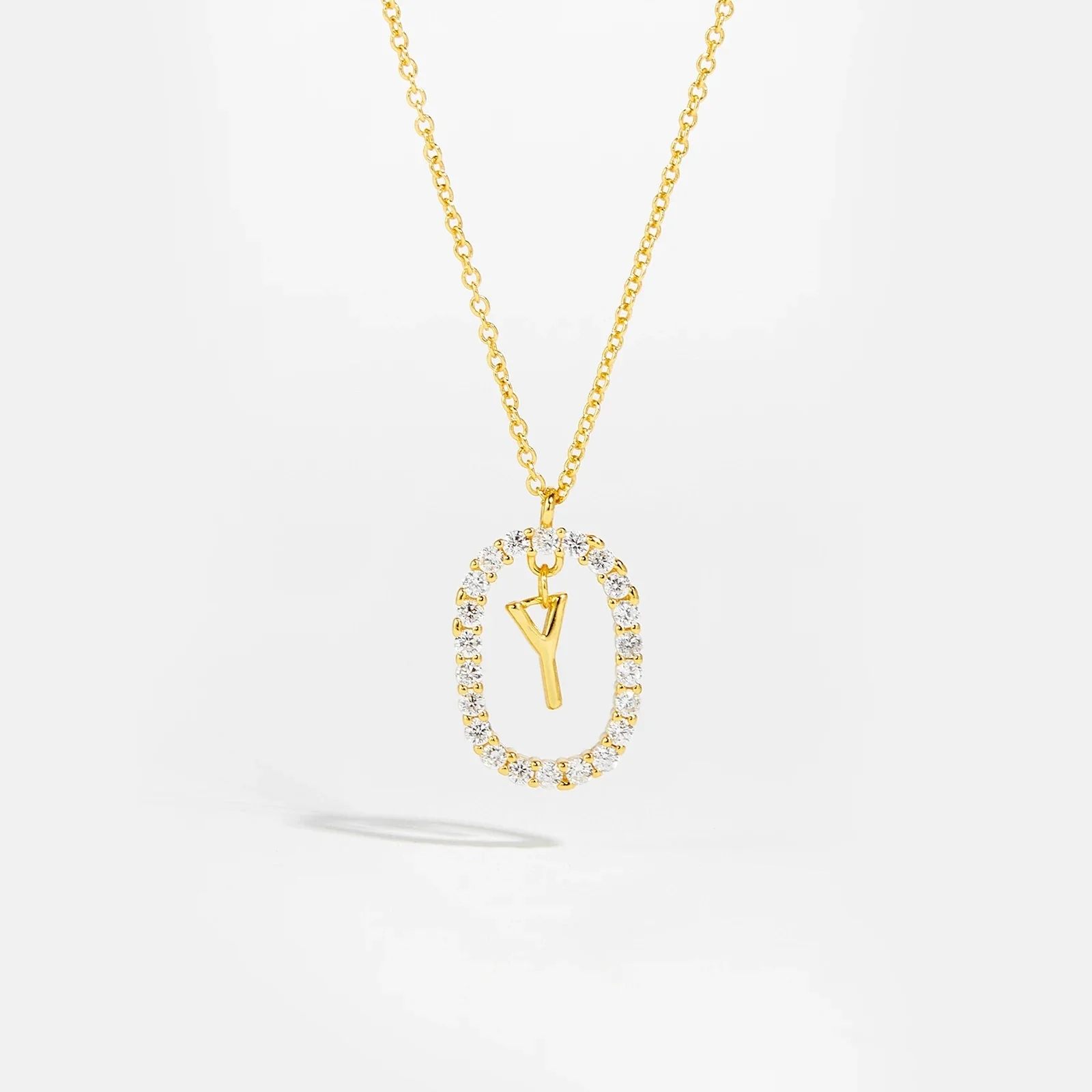 Moissanite Letter Necklace - 925 Sterling Silver - Image 24