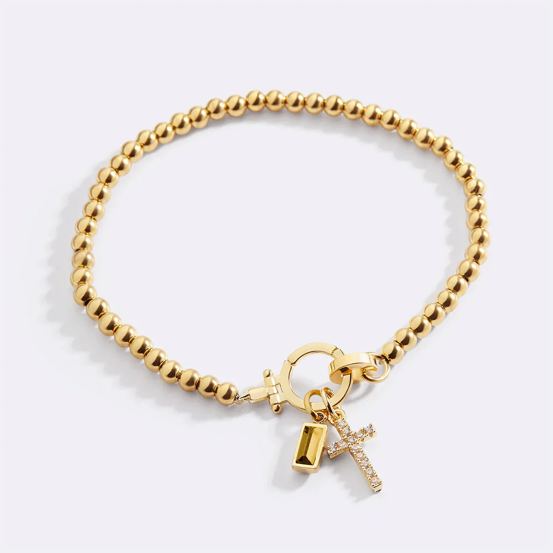 Cross Charm Birthstone Bracelet - Image 13