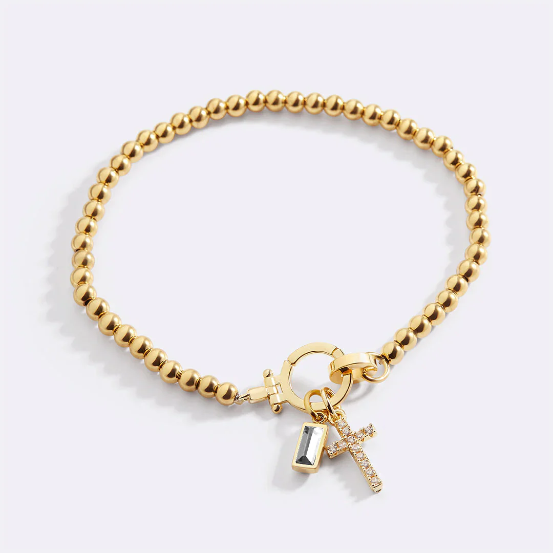 Cross Charm Birthstone Bracelet - Image 7