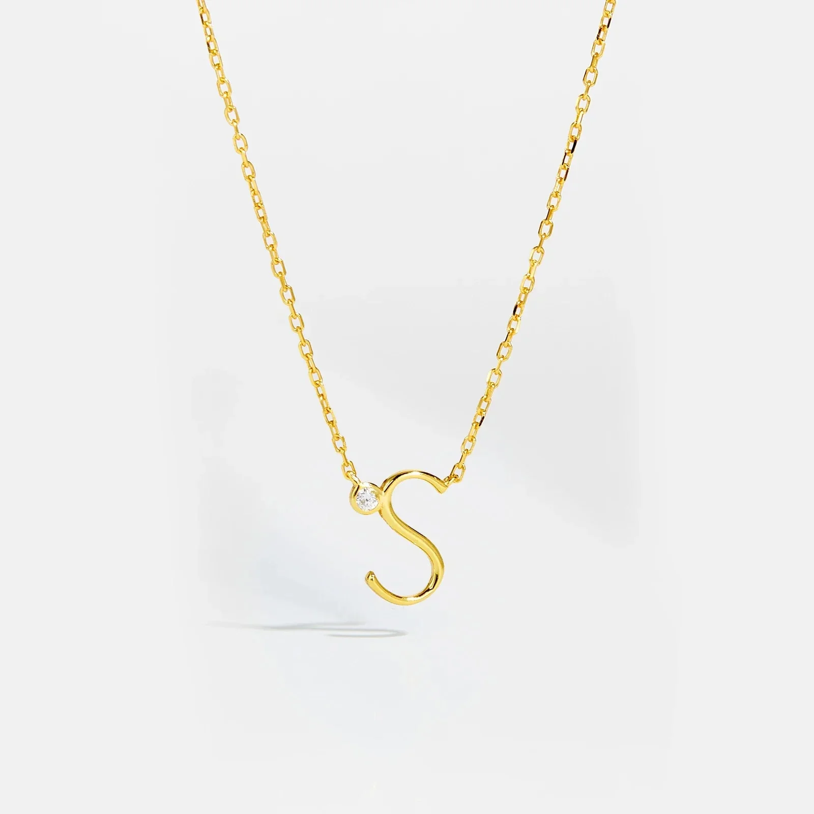 Golden Initial Charm Necklace - Image 10