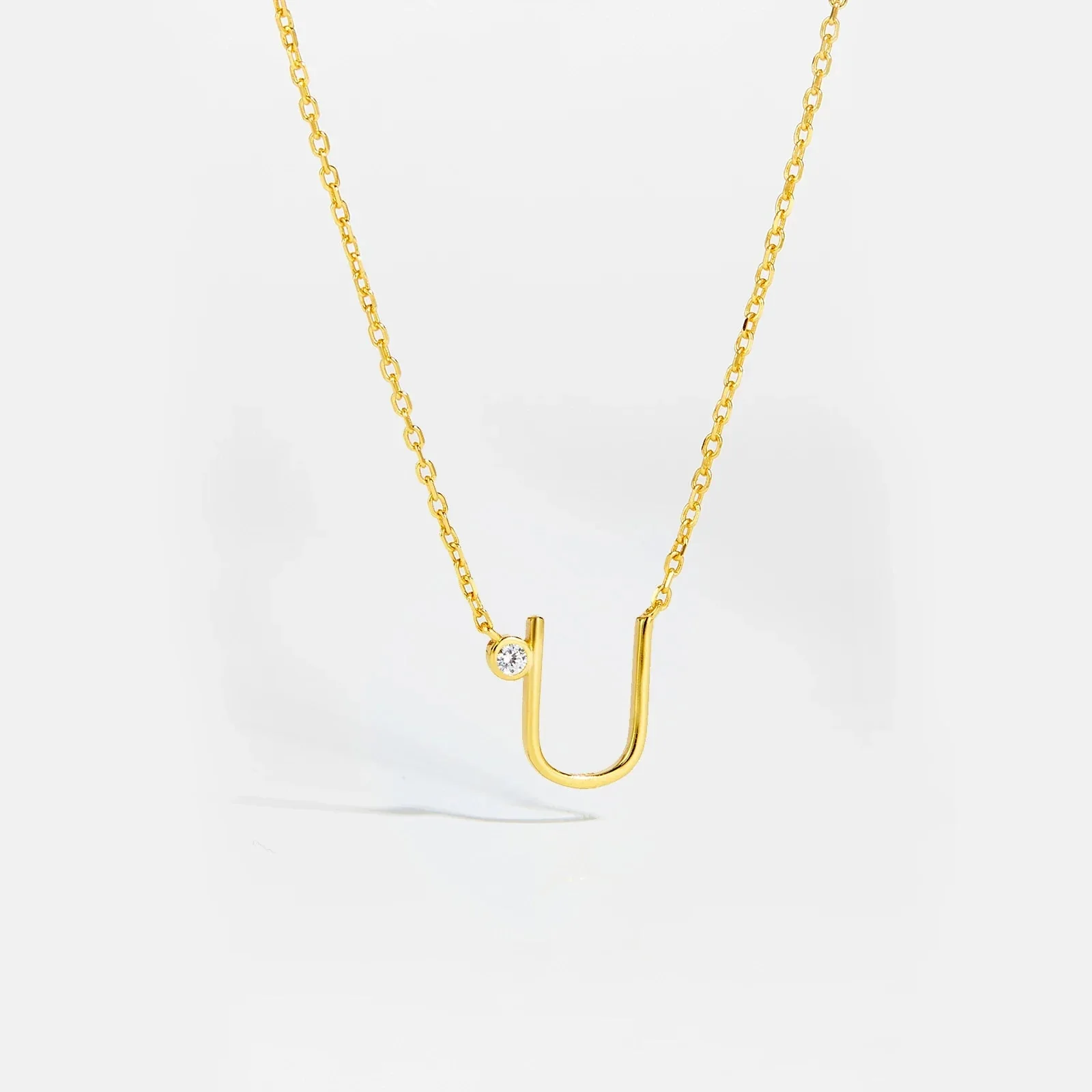 Golden Initial Charm Necklace - Image 11