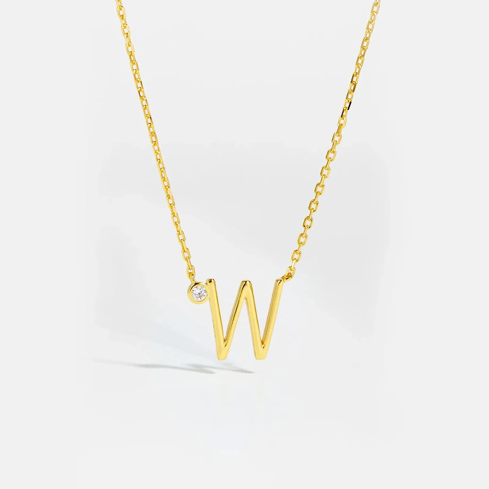 Golden Initial Charm Necklace - Image 12