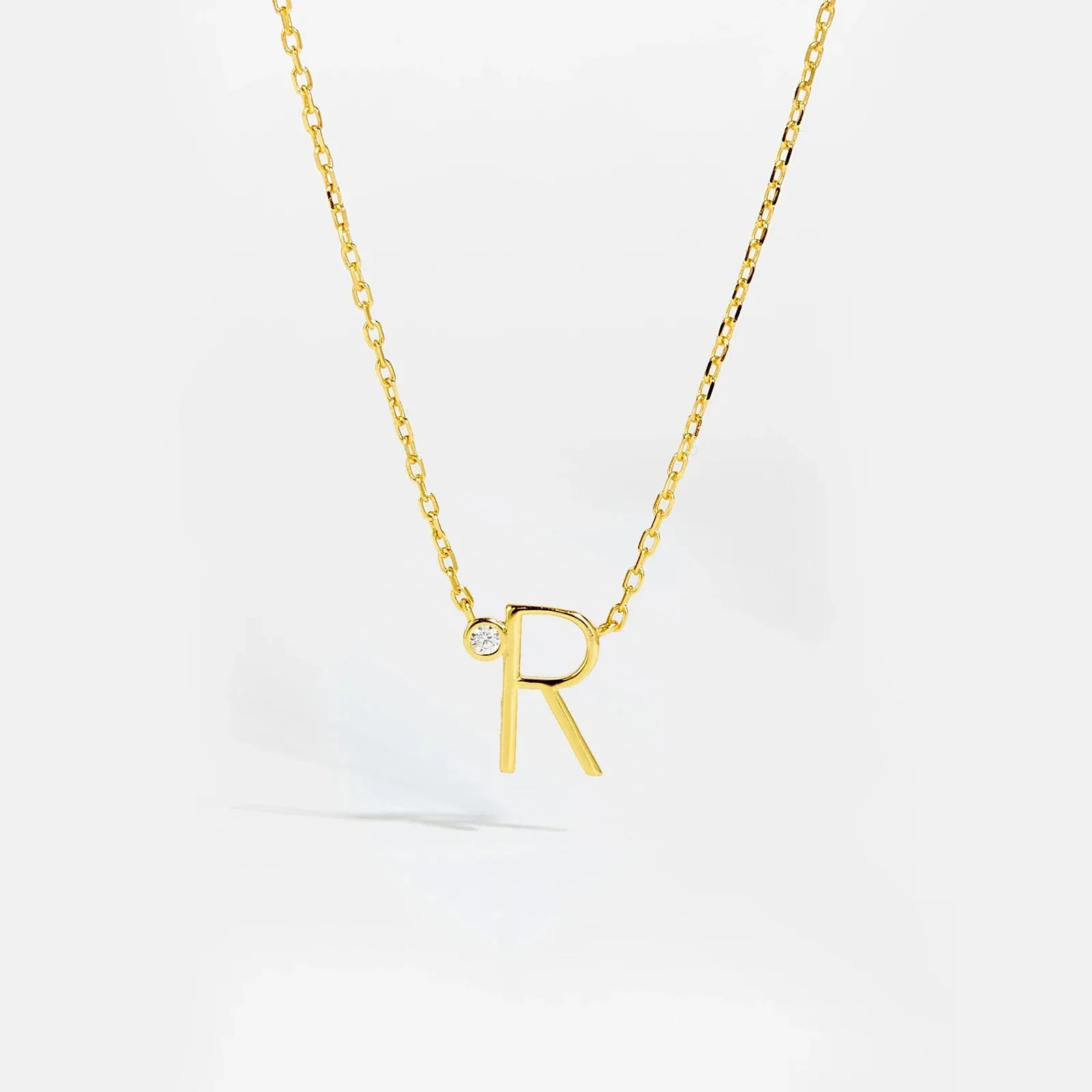 Golden Initial Charm Necklace - Image 13