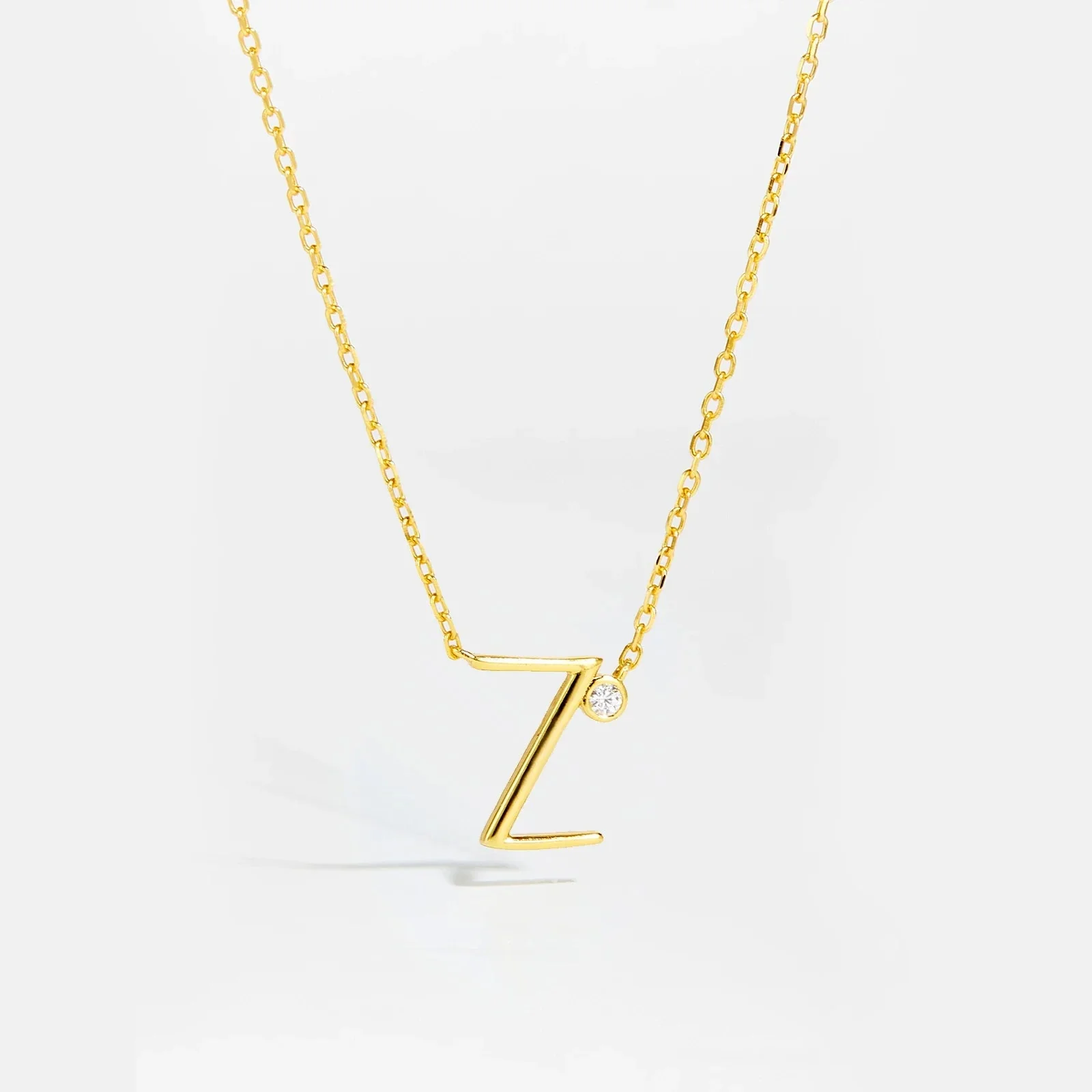 Golden Initial Charm Necklace - Image 15