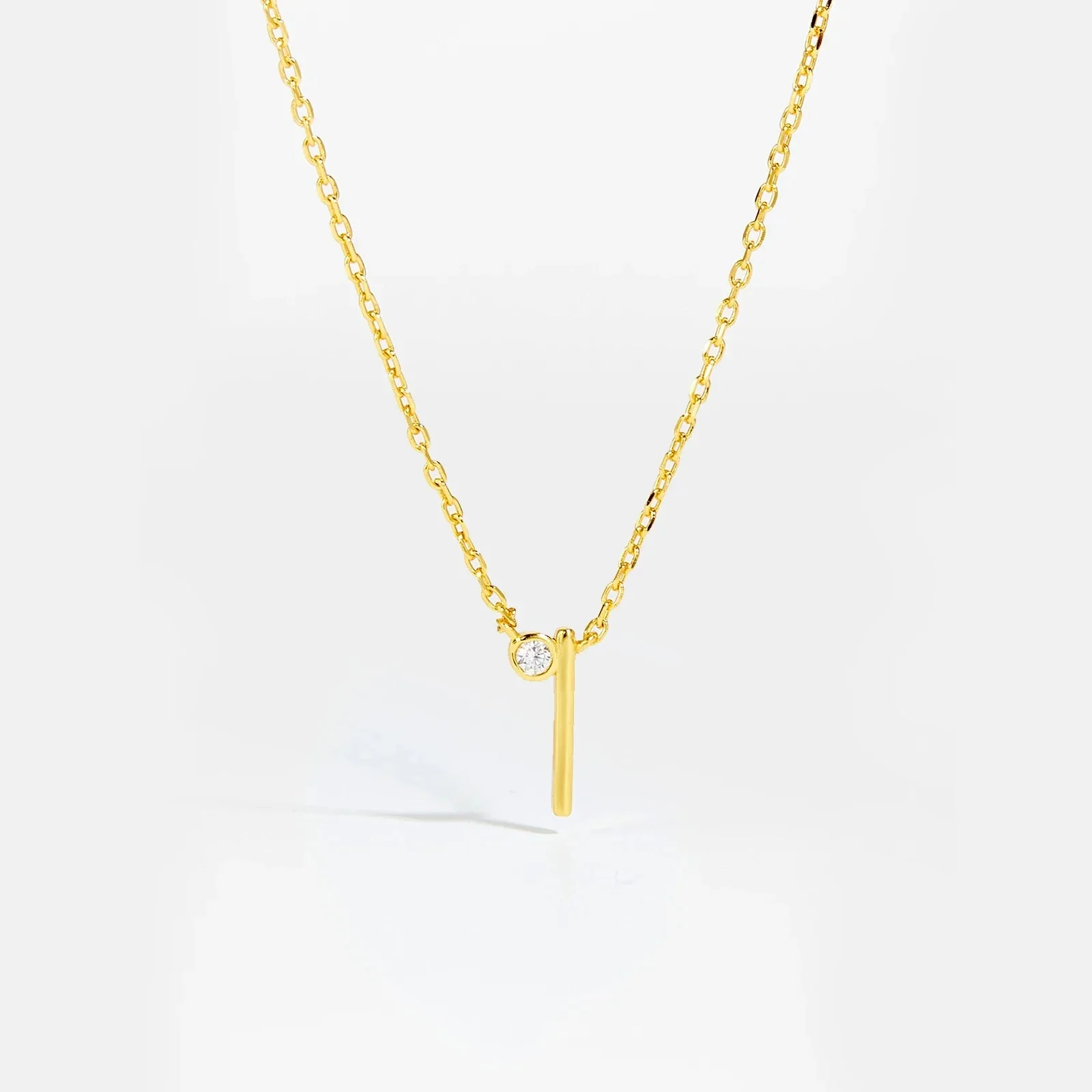 Golden Initial Charm Necklace - Image 17