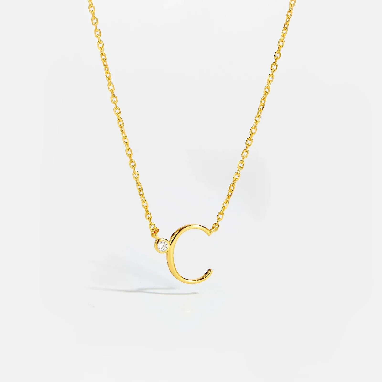 Golden Initial Charm Necklace - Image 19