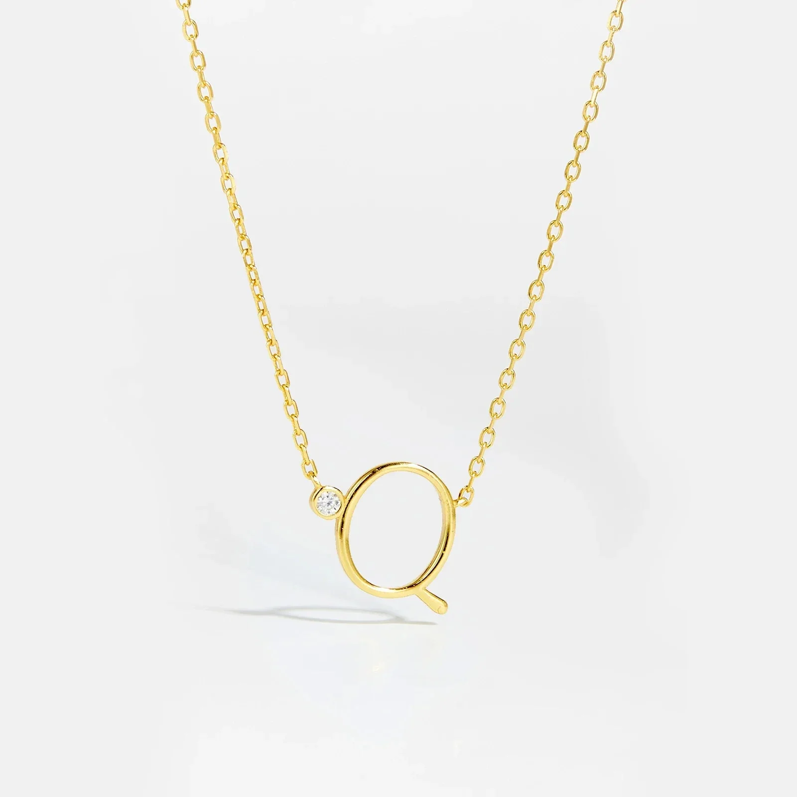 Golden Initial Charm Necklace - Image 21