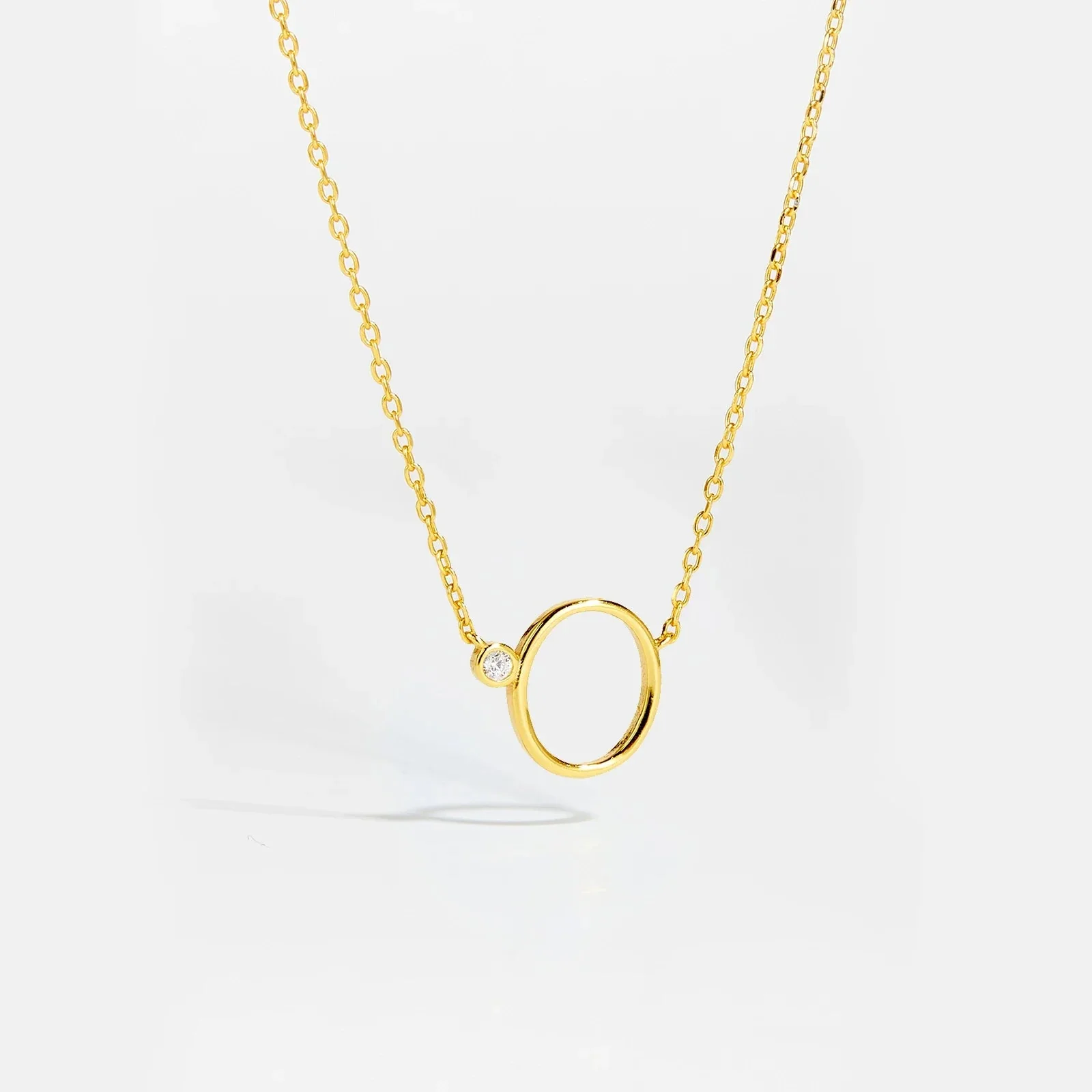 Golden Initial Charm Necklace - Image 22