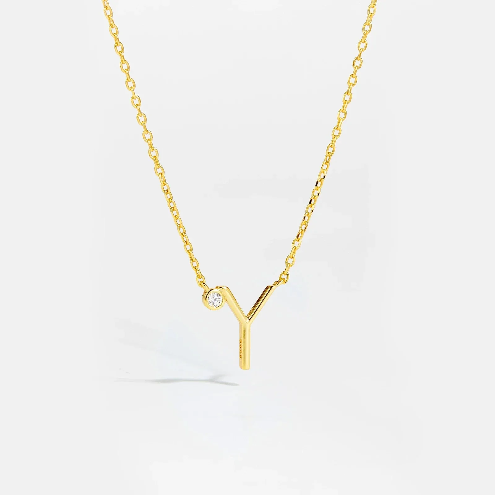 Golden Initial Charm Necklace - Image 23