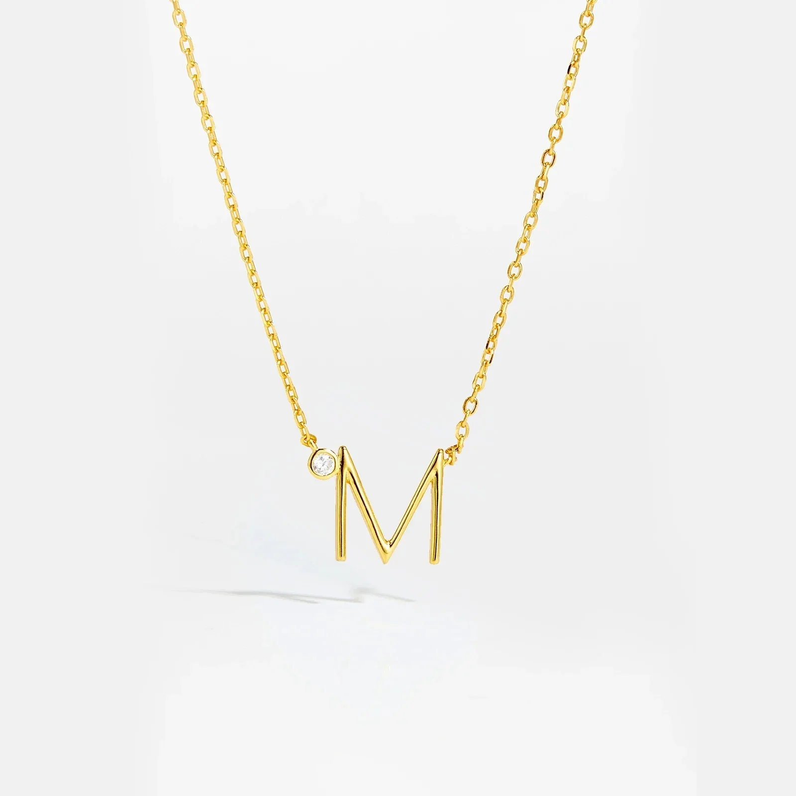 Golden Initial Charm Necklace - Image 24