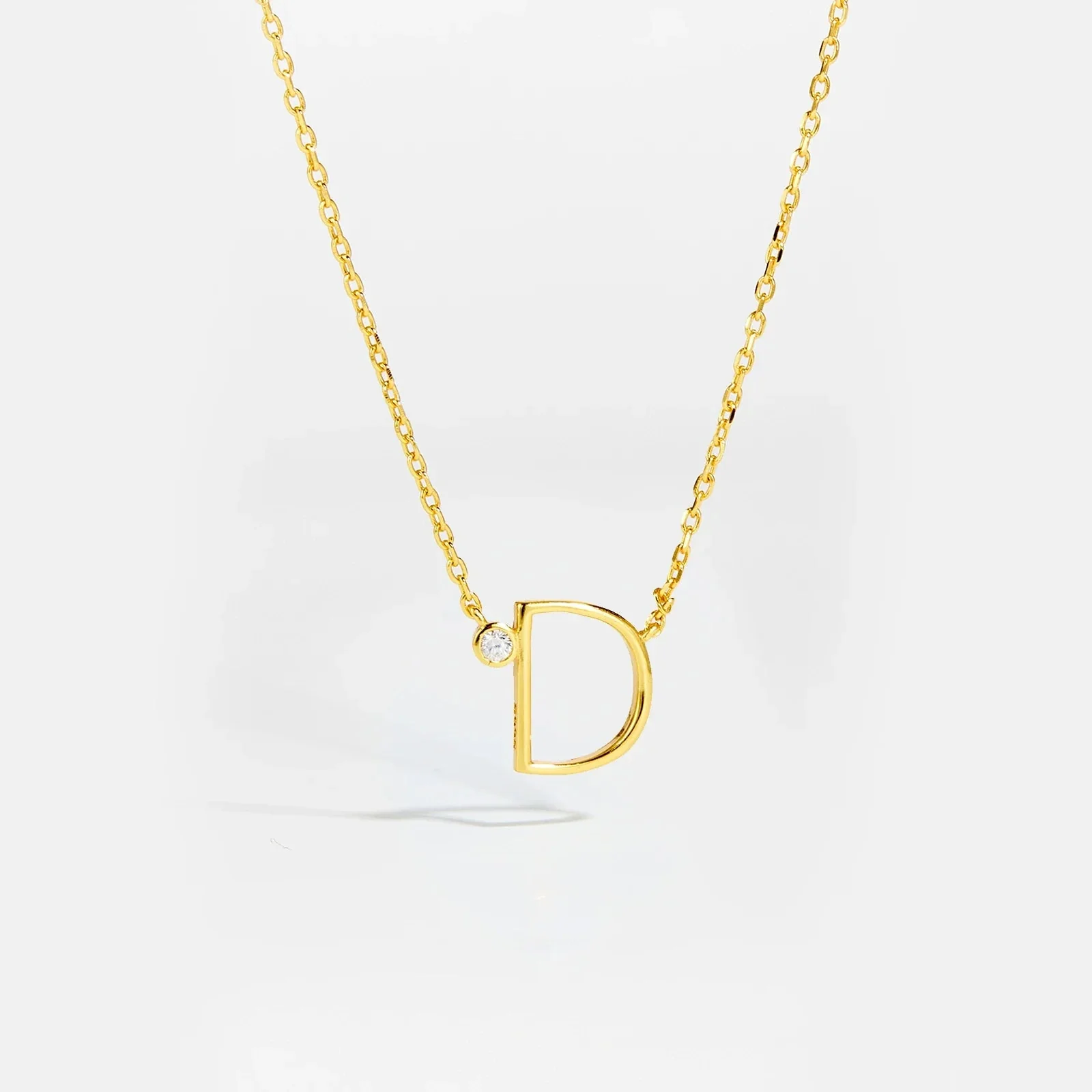 Golden Initial Charm Necklace - Image 26