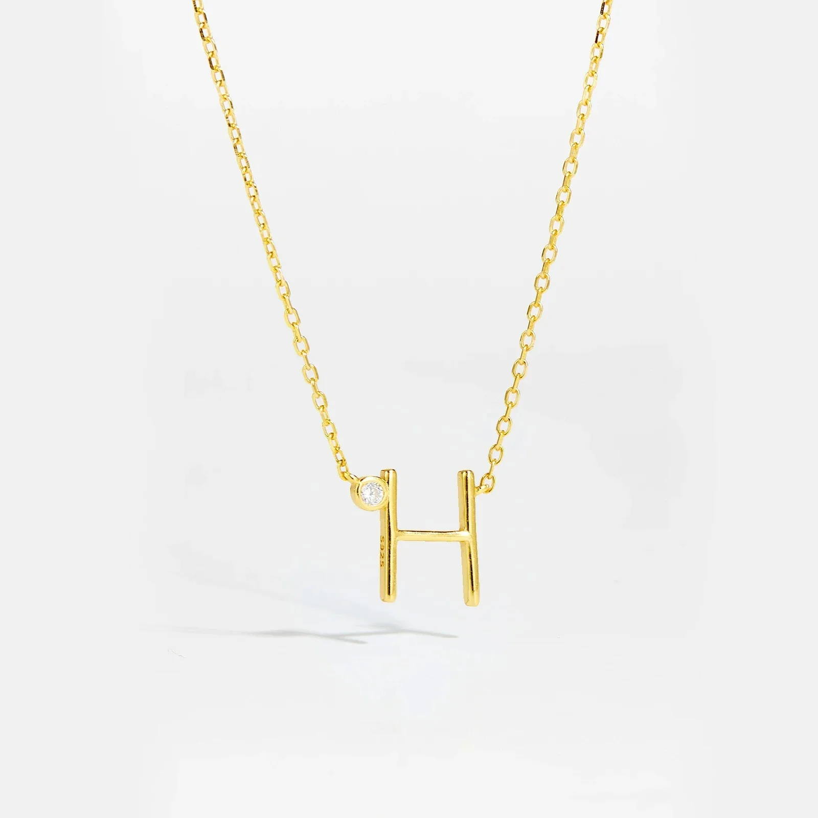 Golden Initial Charm Necklace - Image 27