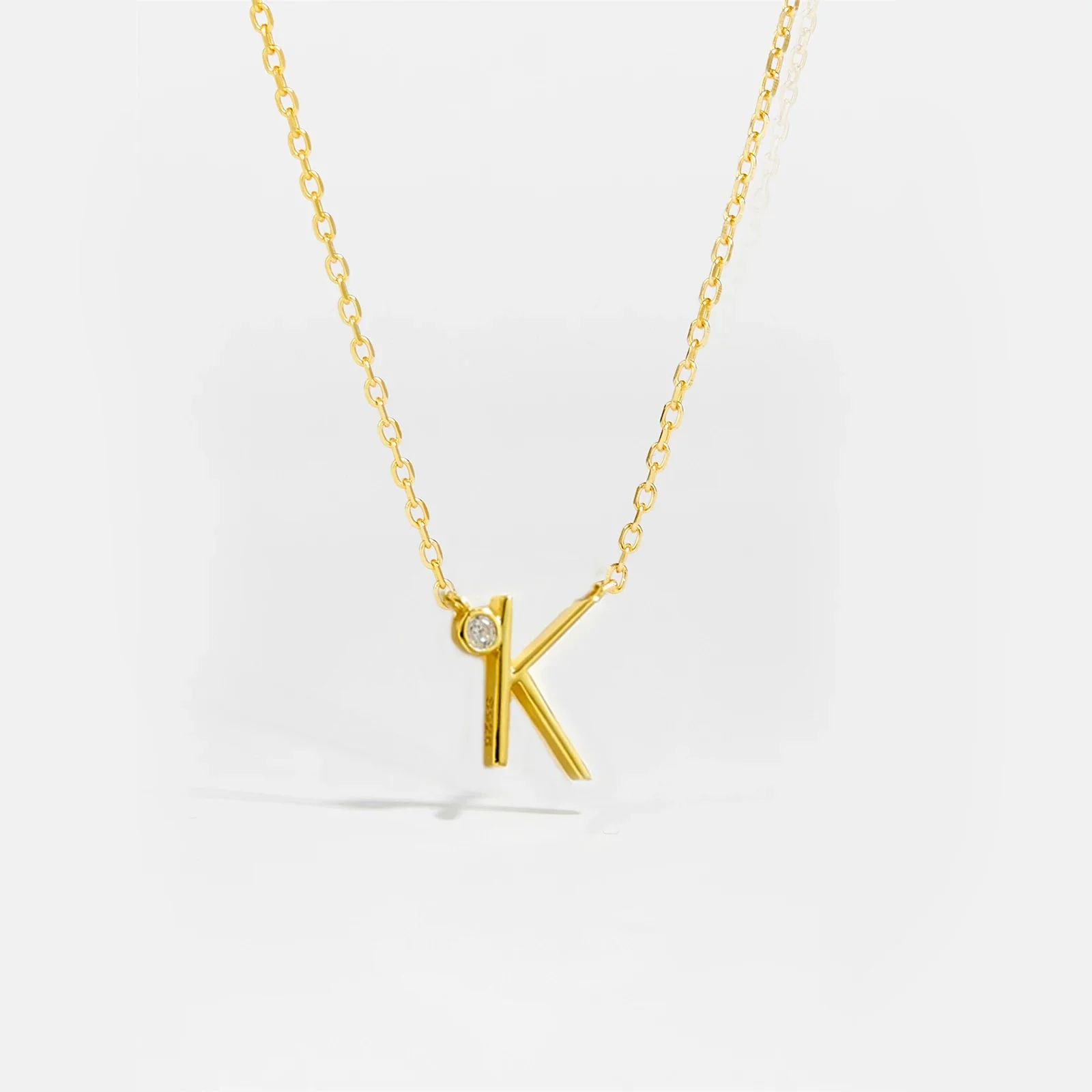 Golden Initial Charm Necklace - Image 28