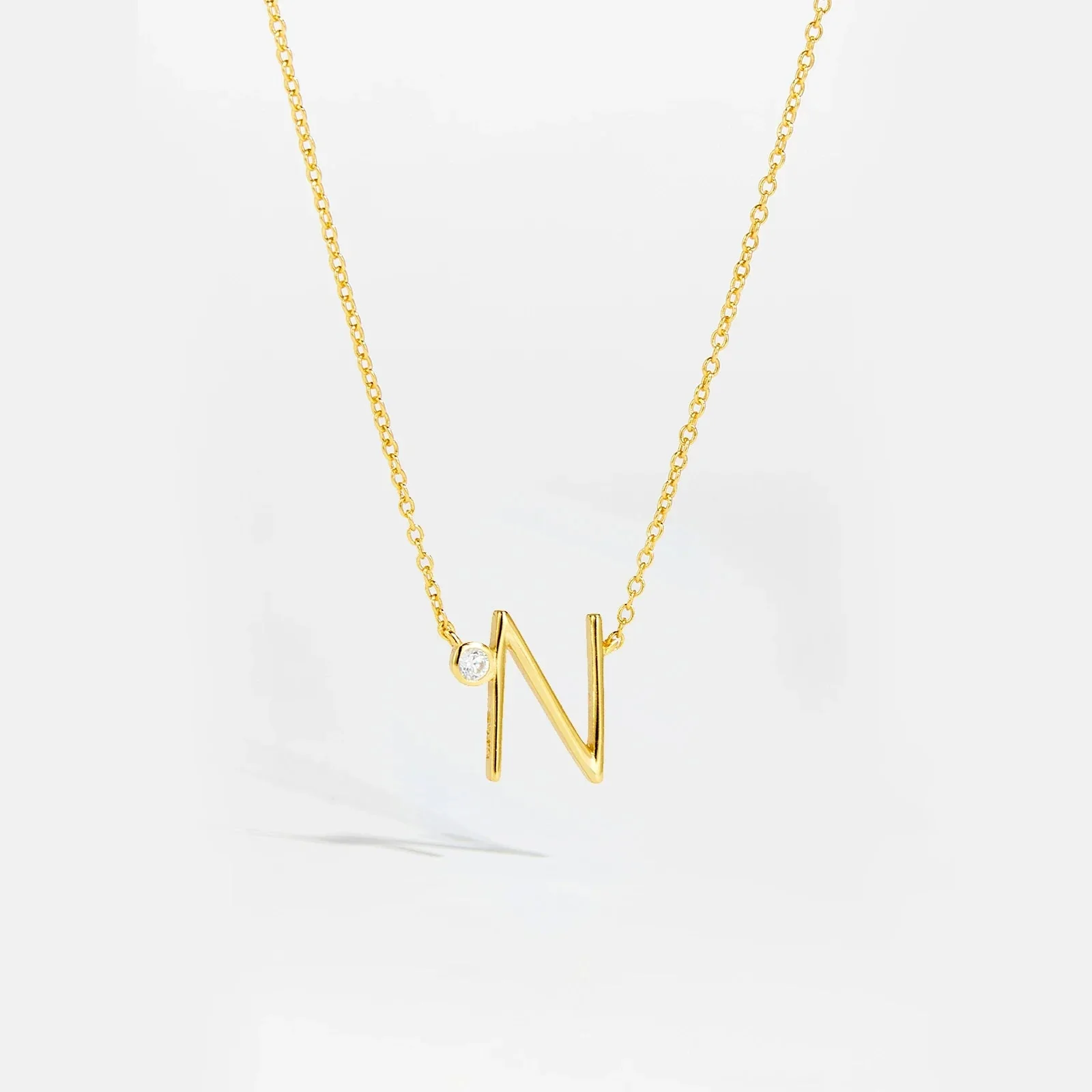 Golden Initial Charm Necklace - Image 29