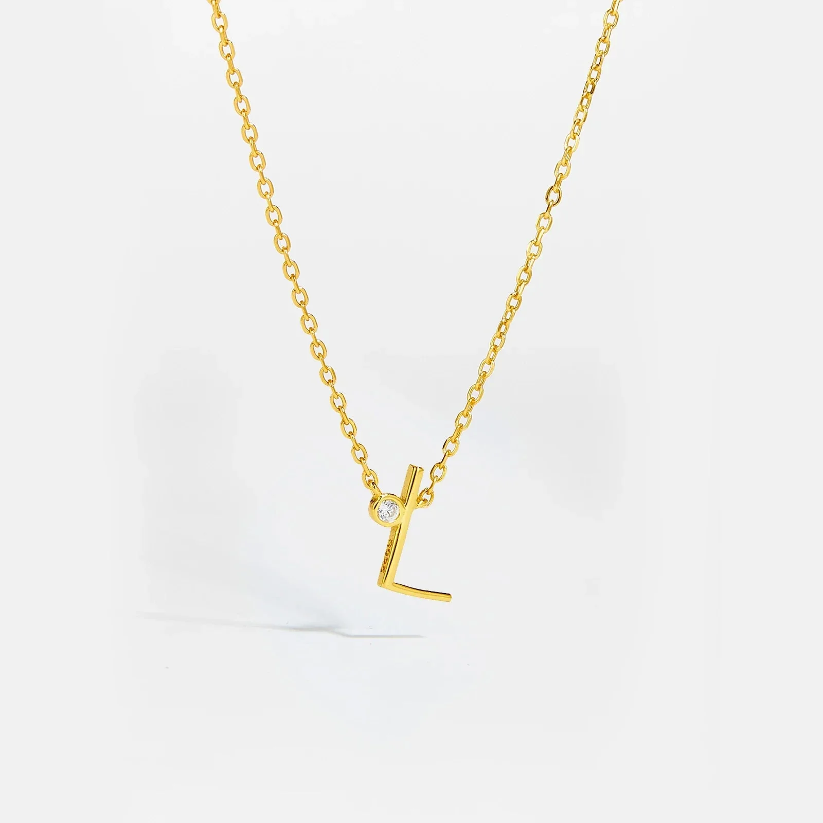 Golden Initial Charm Necklace - Image 31