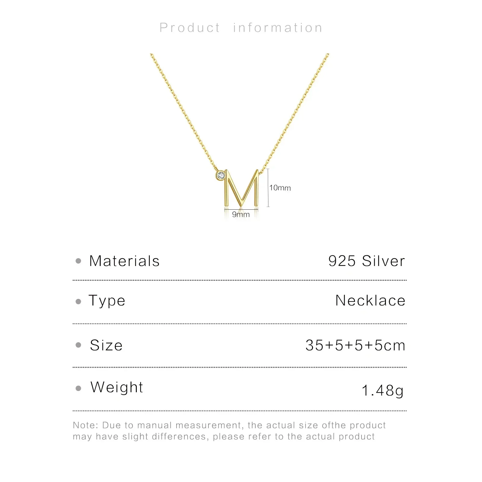 Golden Initial Charm Necklace - Image 5