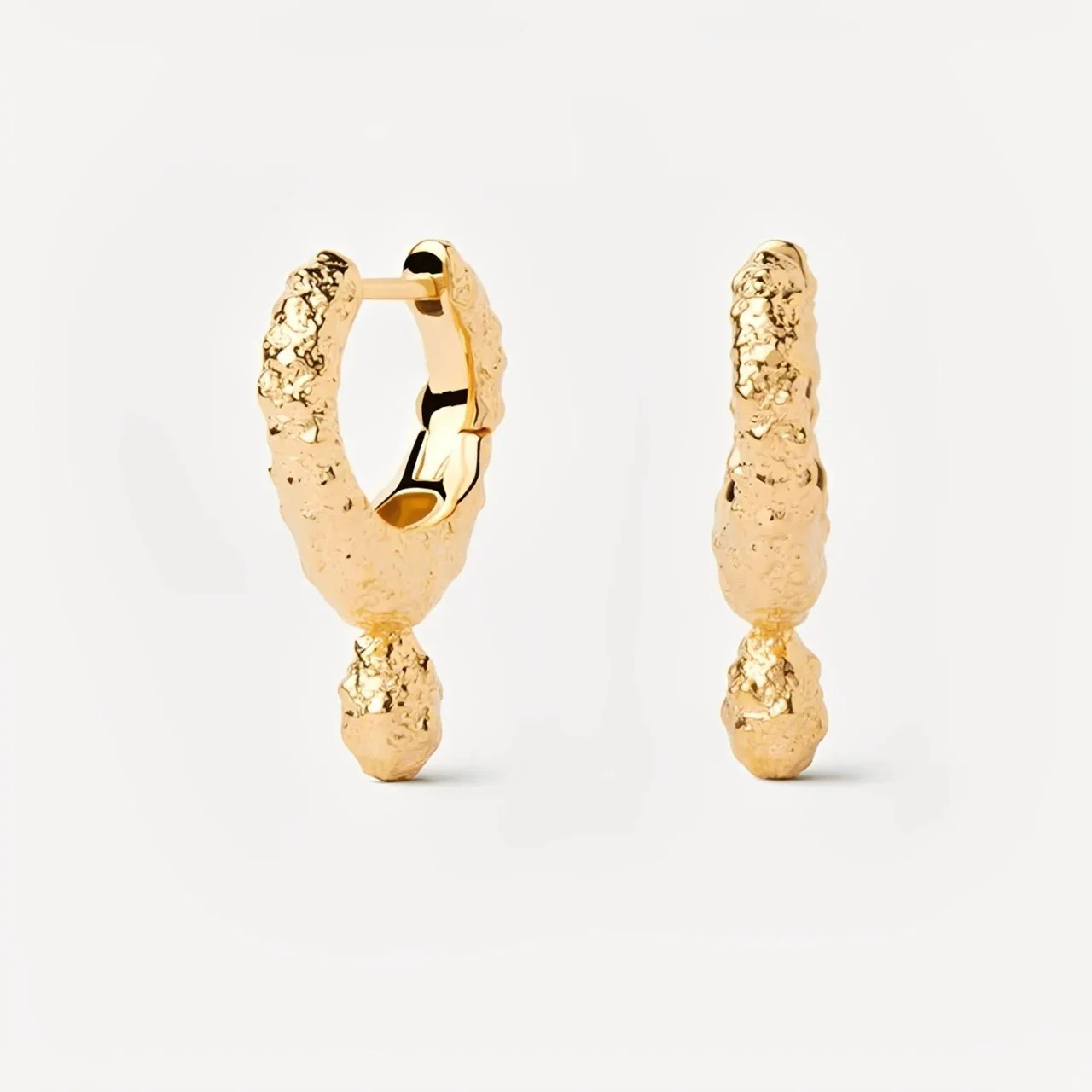 Lava Texture Hoop Earrings - Image 4