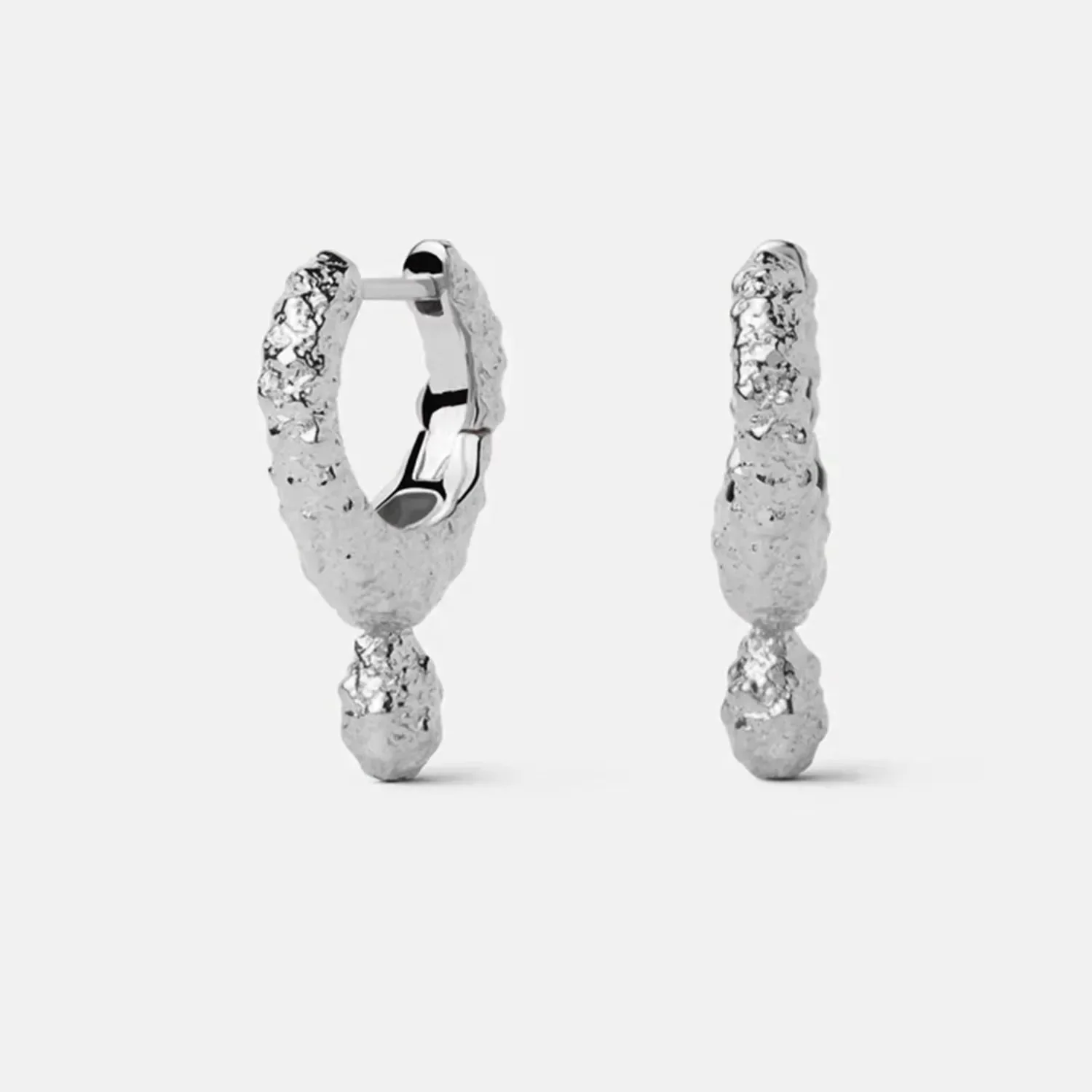 Lava Texture Hoop Earrings - Image 5