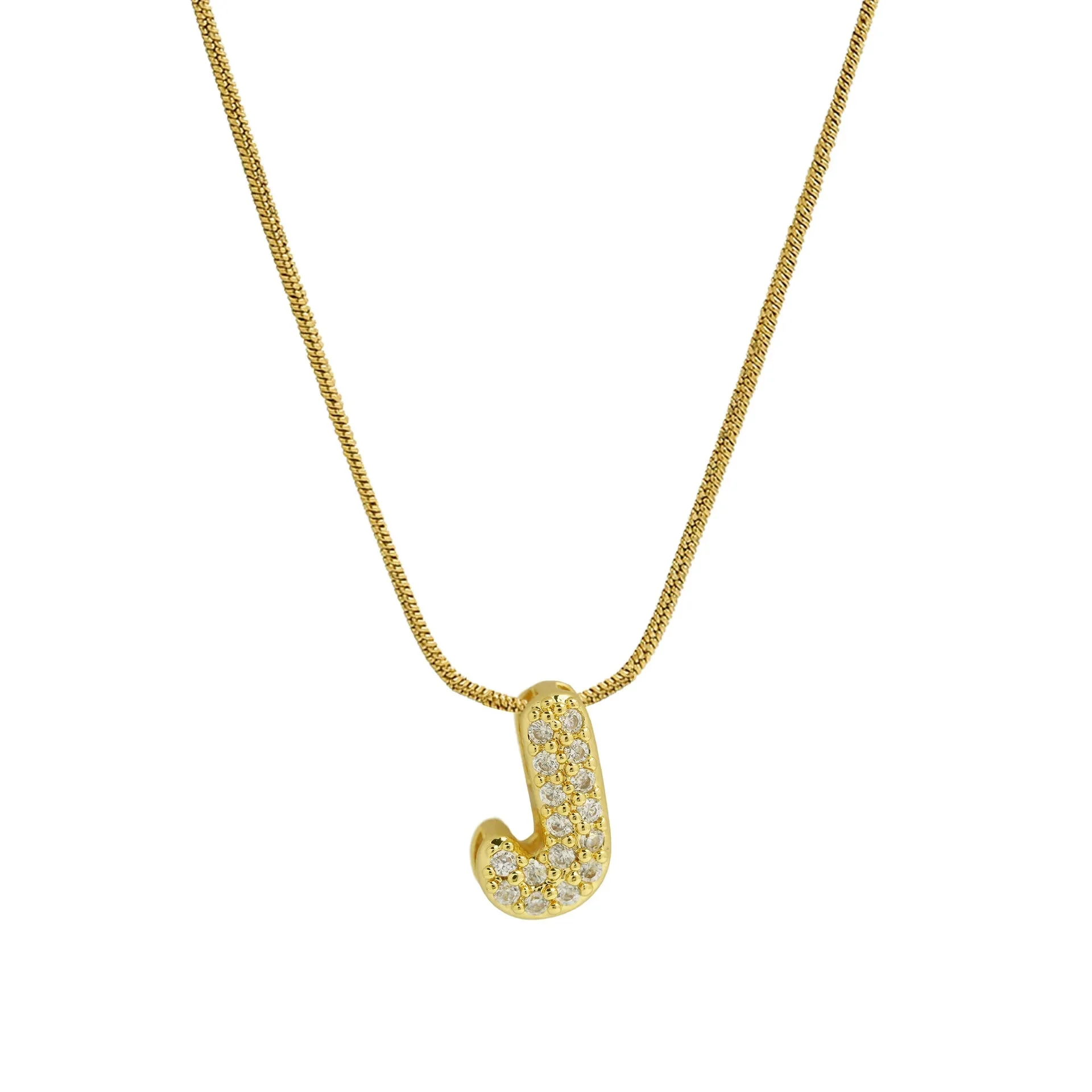 Mini Zircon Letter Necklace - Image 10