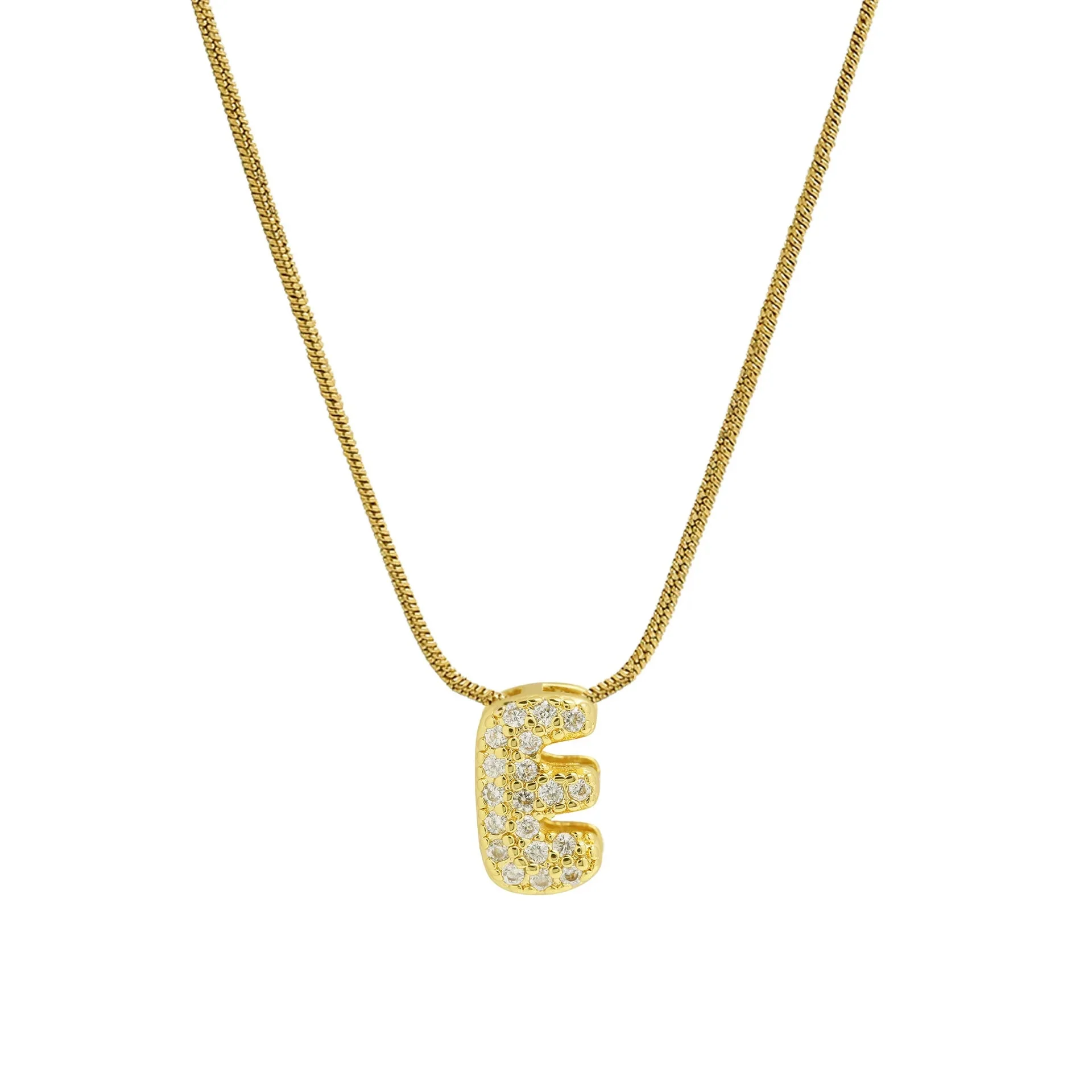 Mini Zircon Letter Necklace - Image 15