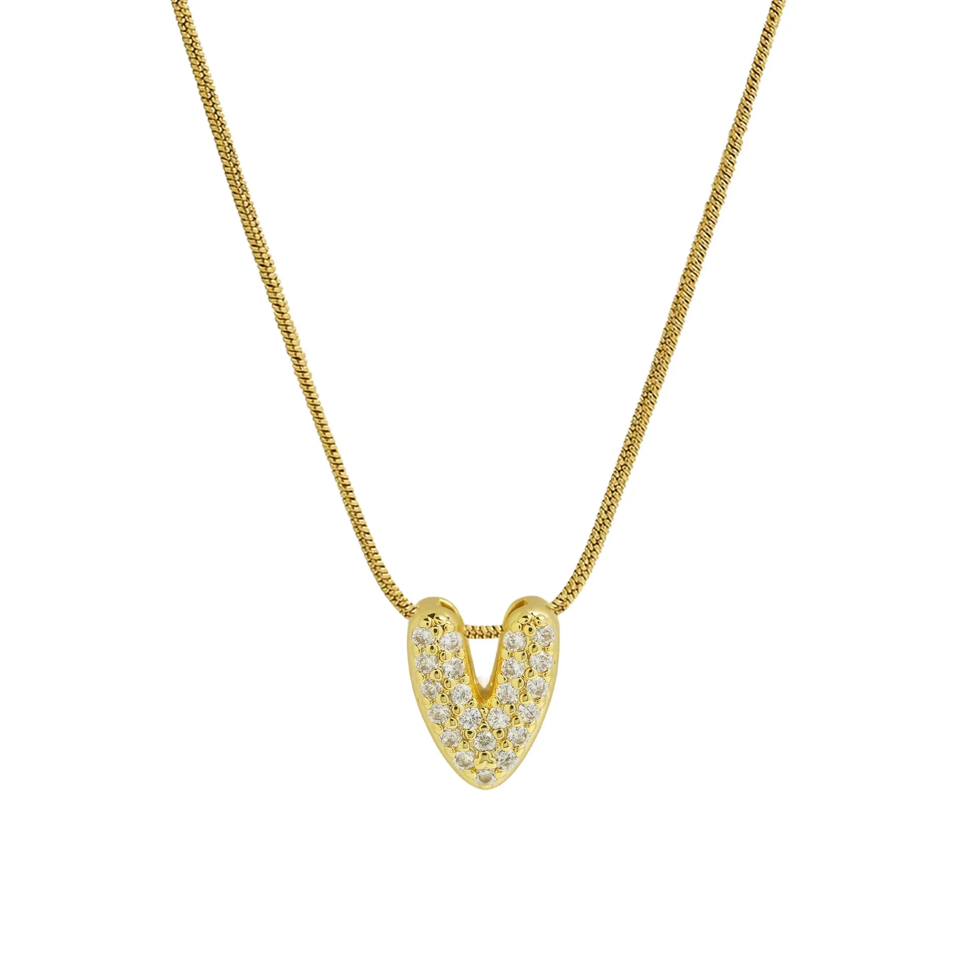 Mini Zircon Letter Necklace - Image 24