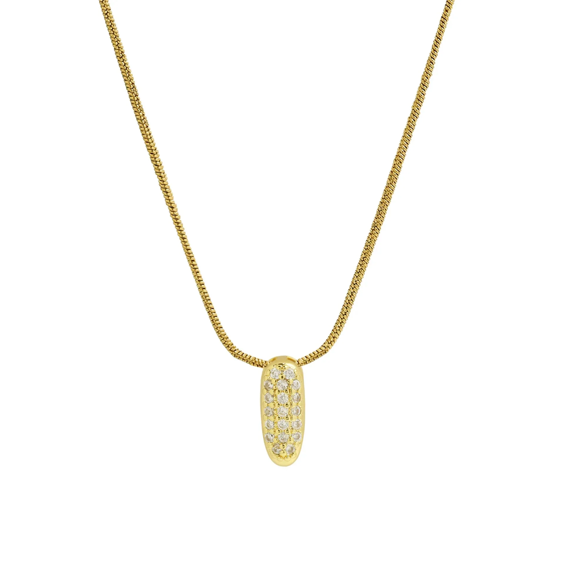 Mini Zircon Letter Necklace - Image 26