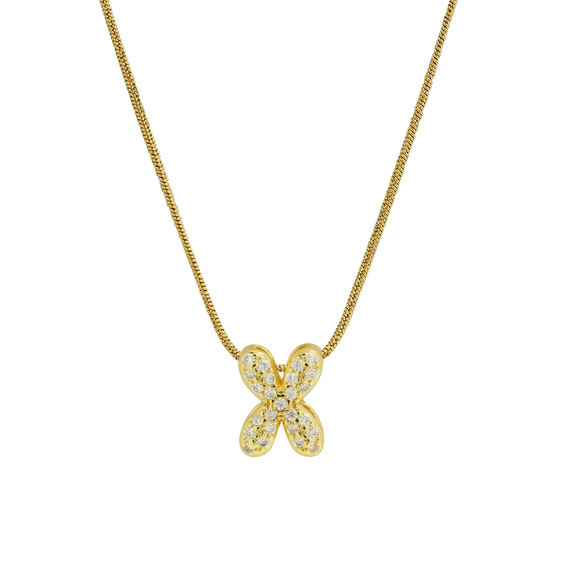 Mini Zircon Letter Necklace - Image 27