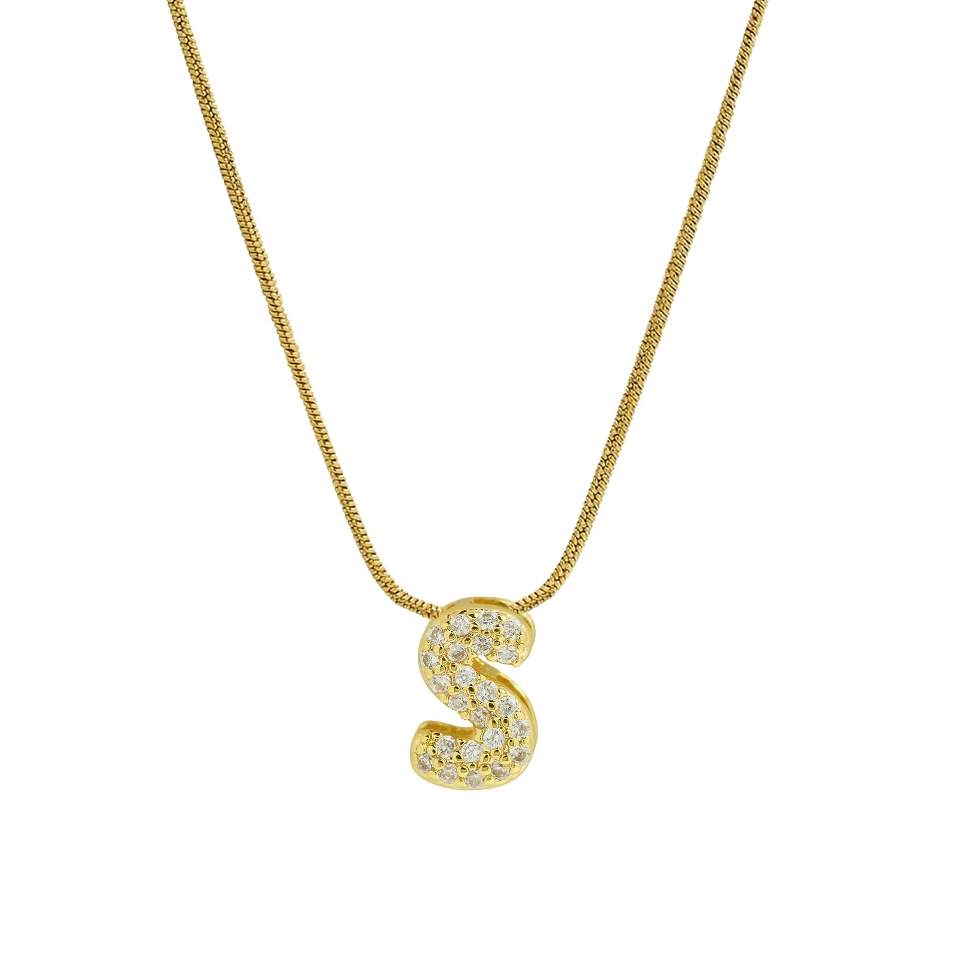 Mini Zircon Letter Necklace - Image 29