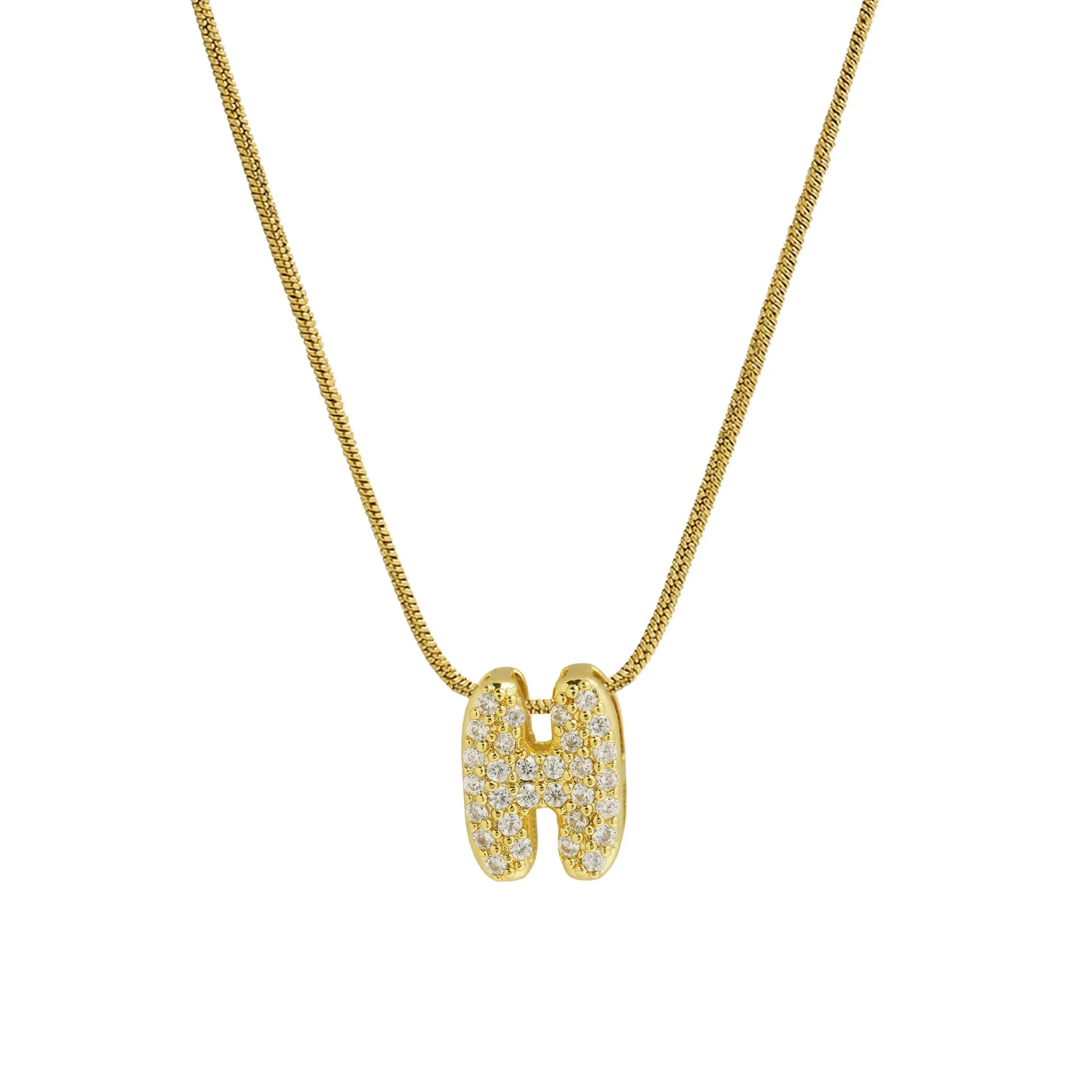Mini Zircon Letter Necklace - Image 30