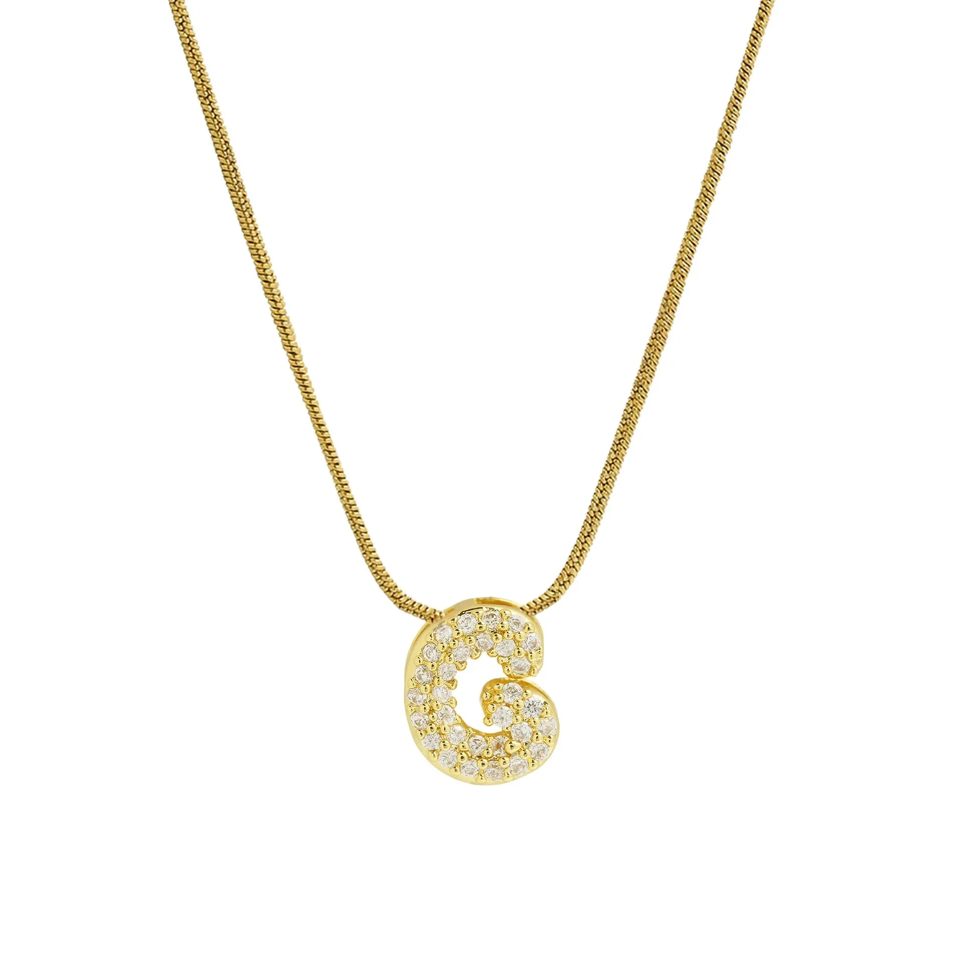 Mini Zircon Letter Necklace - Image 8