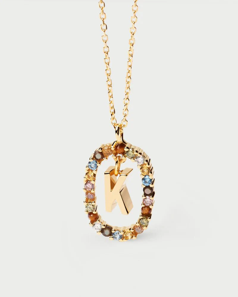 Moissanite Color Letter Necklace -  925 Sterling Silver - Image 16