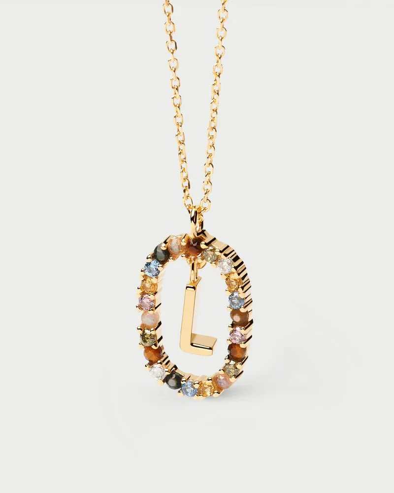 Moissanite Color Letter Necklace -  925 Sterling Silver - Image 17
