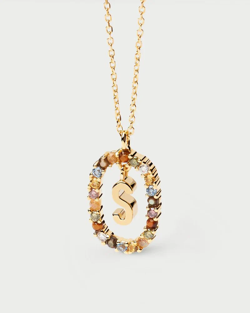 Moissanite Color Letter Necklace -  925 Sterling Silver - Image 24
