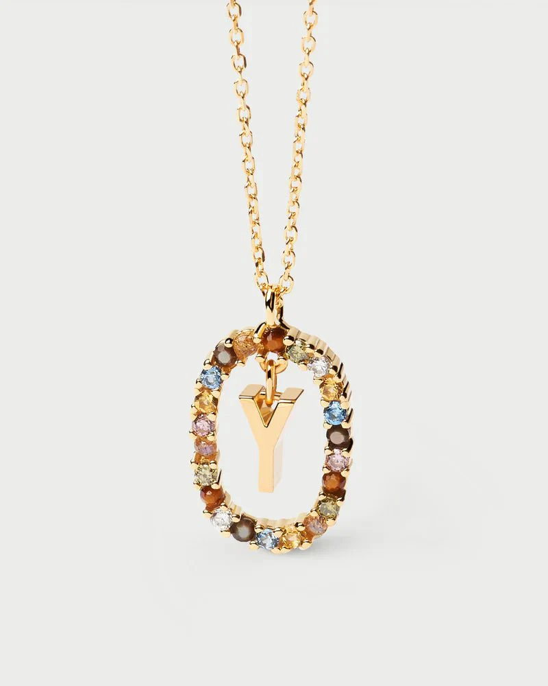 Moissanite Color Letter Necklace -  925 Sterling Silver - Image 30