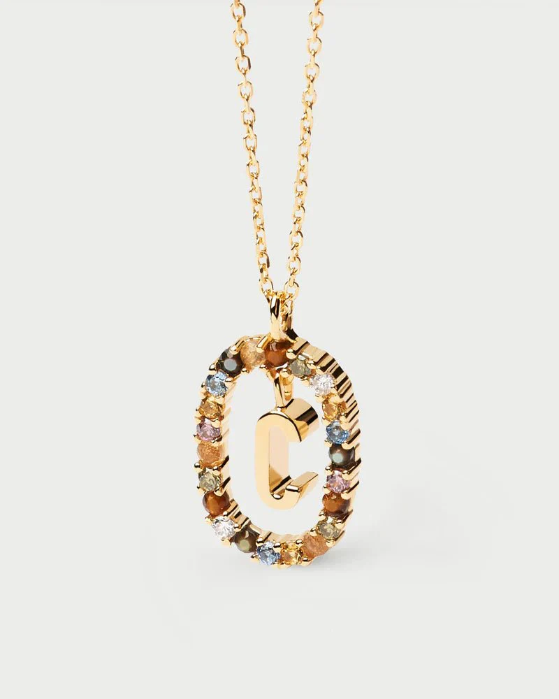 Moissanite Color Letter Necklace -  925 Sterling Silver - Image 8