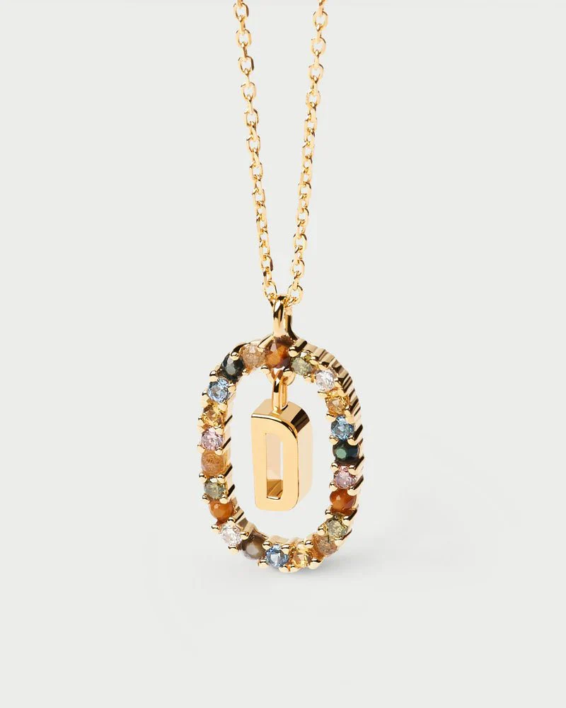 Moissanite Color Letter Necklace -  925 Sterling Silver - Image 9