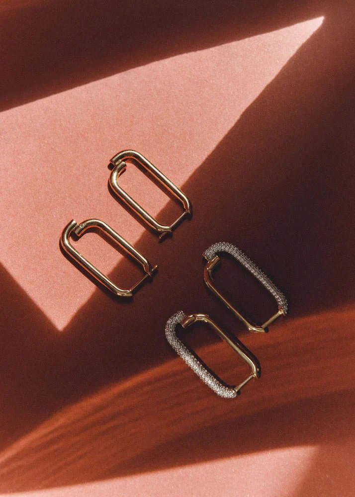 Mosaic Hoops Earrings - Image 7