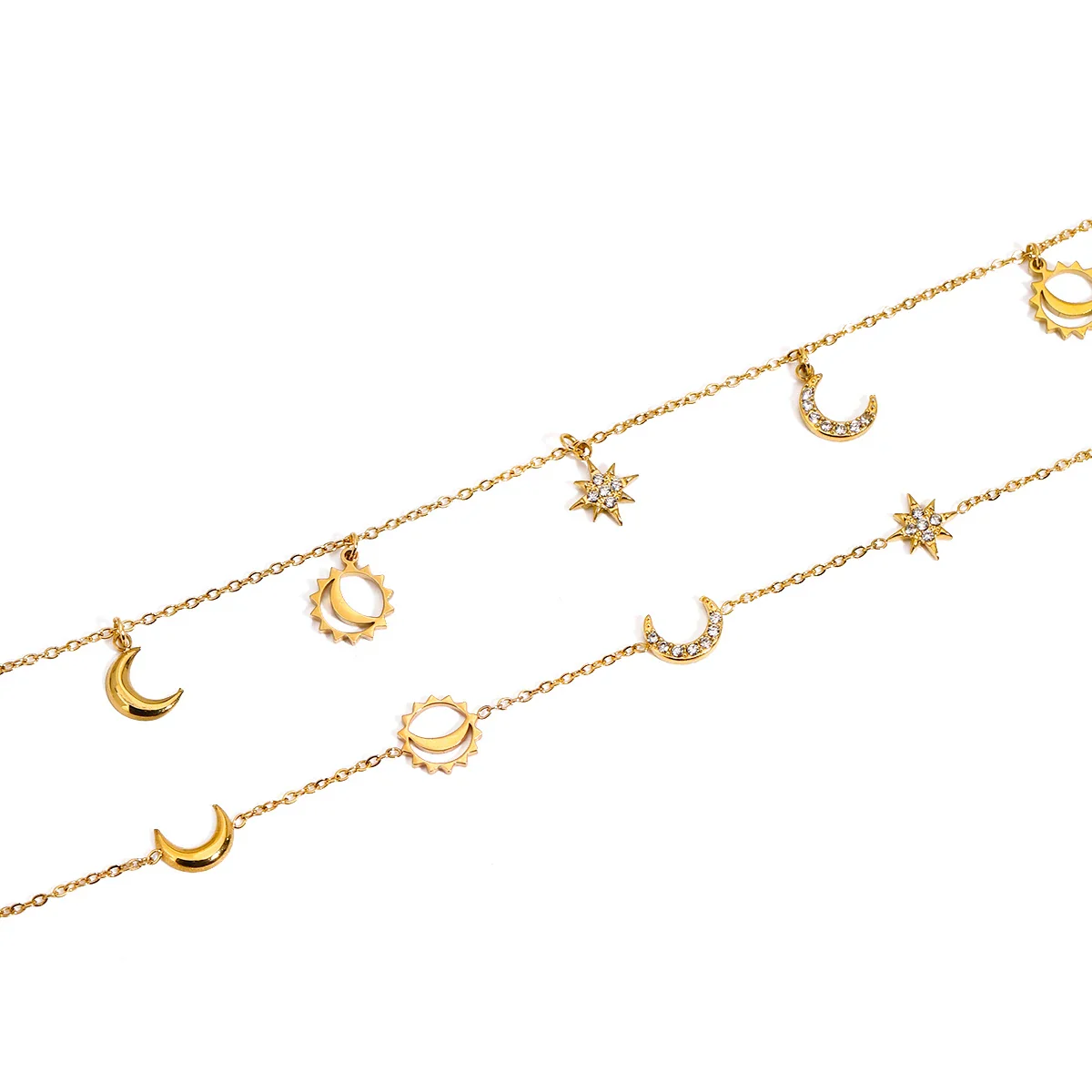 Star & Moon Charms Bracelet - Image 4