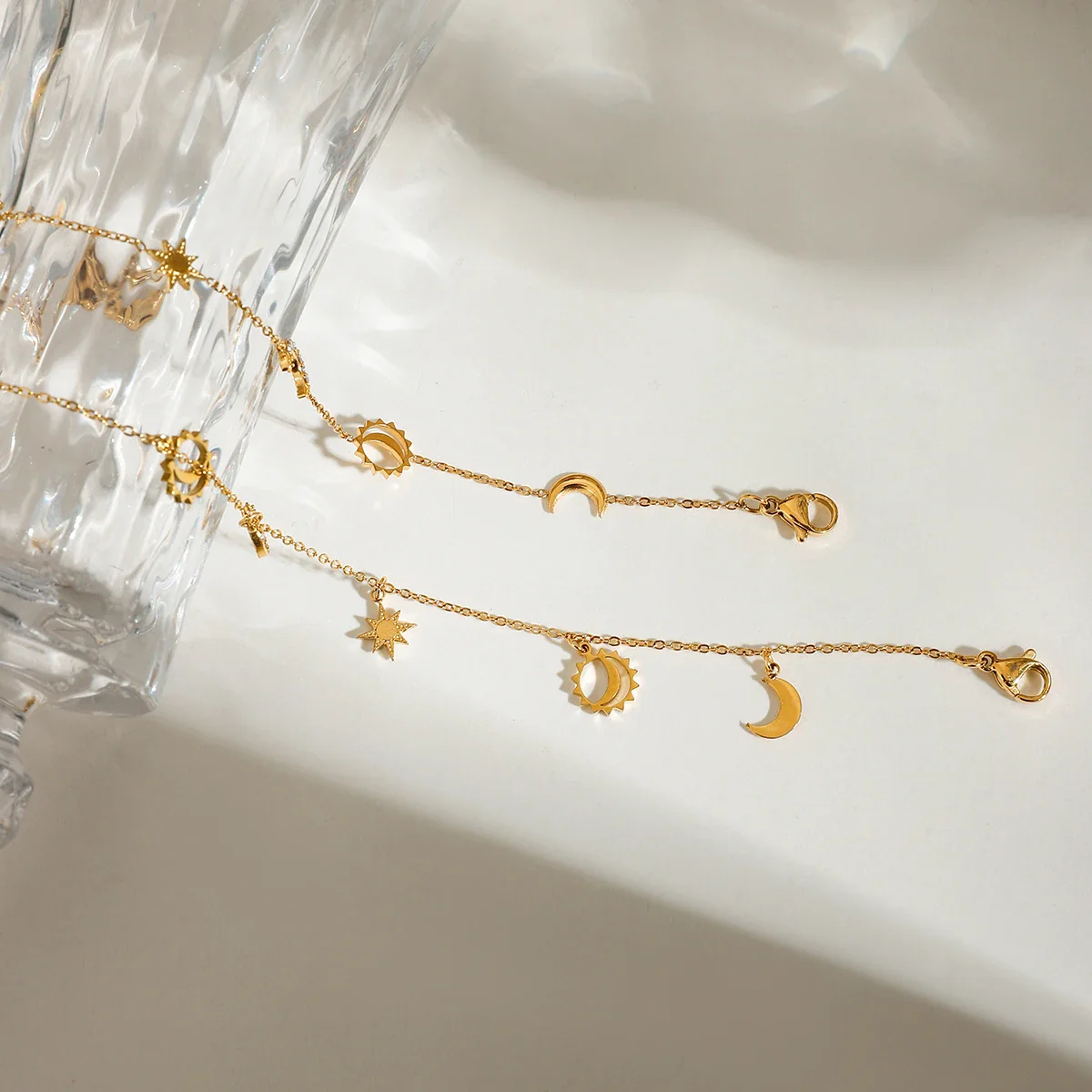 Star & Moon Charms Bracelet - Image 5